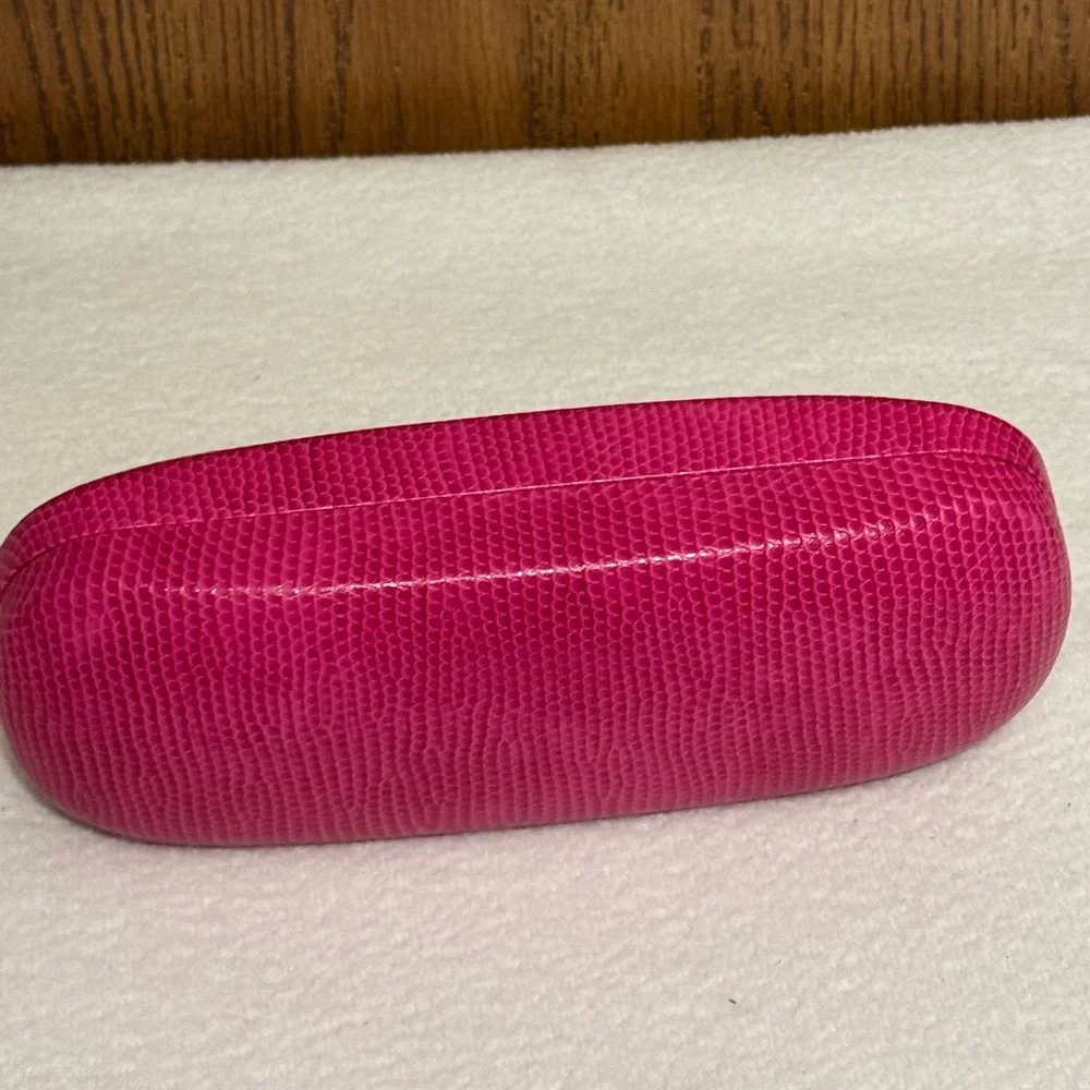 Lilly Pulitzer Pink Print Design Glasses Eyeglasses Sunglasses Case Hard Shell